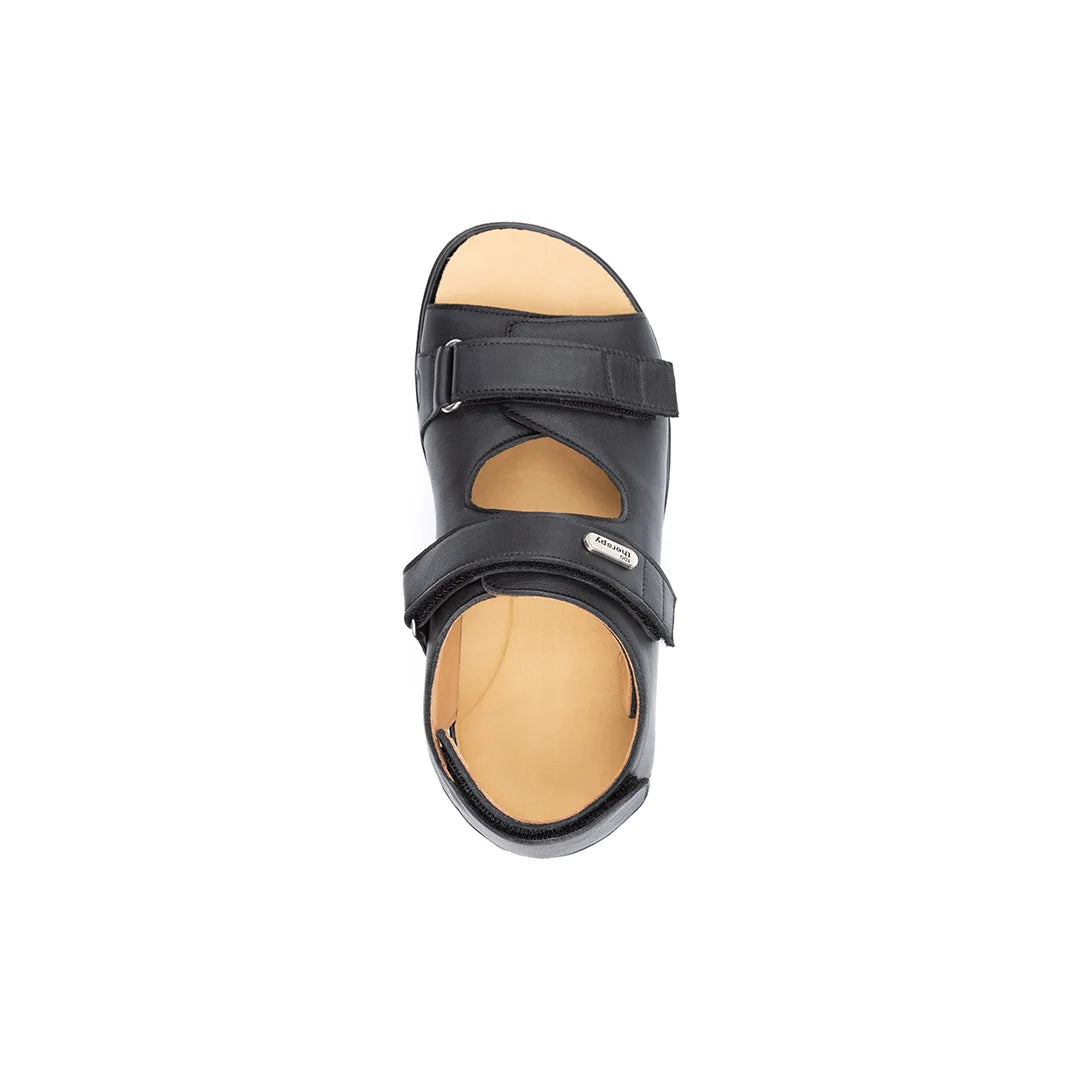 Men’s wide fit open-toe orthopedic sandals with long adjustable straps – Cedar model.