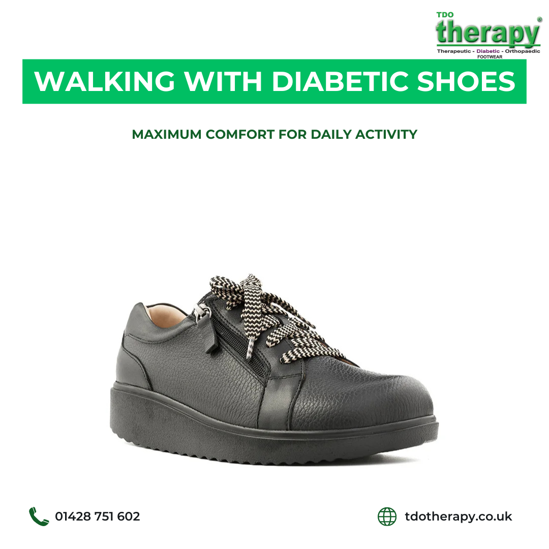 walking with diabetic shoes