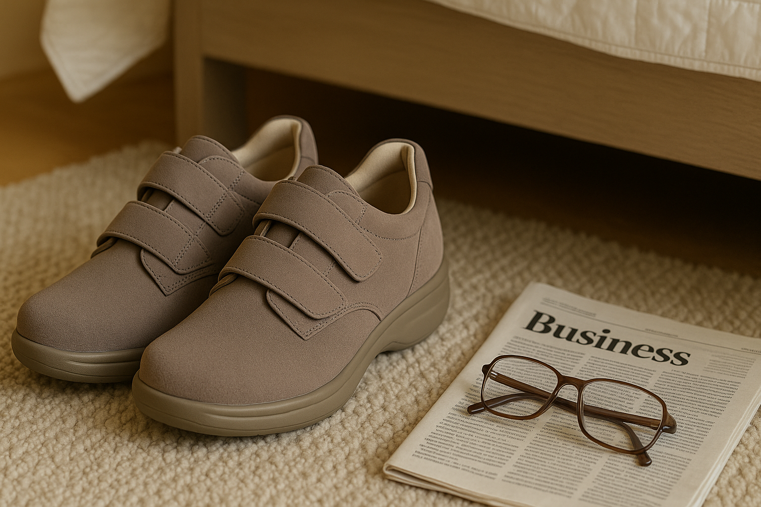 Extra wide orthopedic shoes for swollen feet in the UK with cushioned insoles.