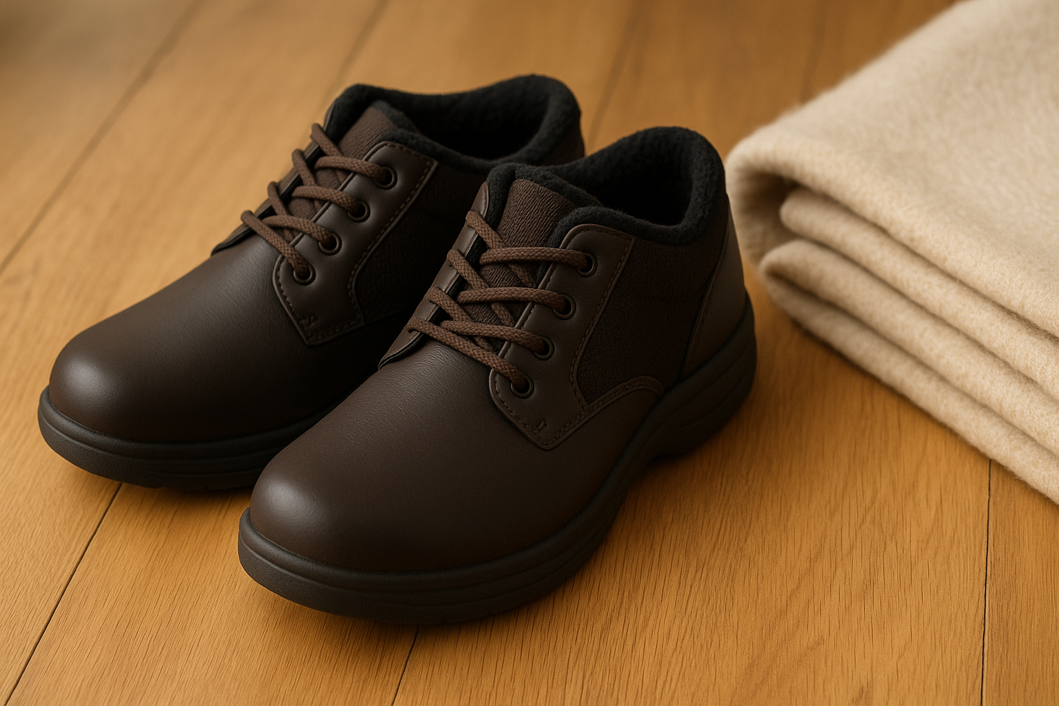 Orthopedic shoes for cold feet in the UK with warm cushioned insoles.
