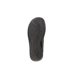 Sole of the anthracite Henley felt mule slipper, showing the tread.