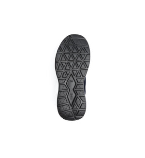 Sole of the navy 611-06-UNI lace-up shoe with side panels, showing the tread.