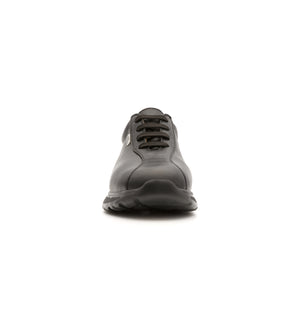Black 611-UNI lace-up shoe, front view.