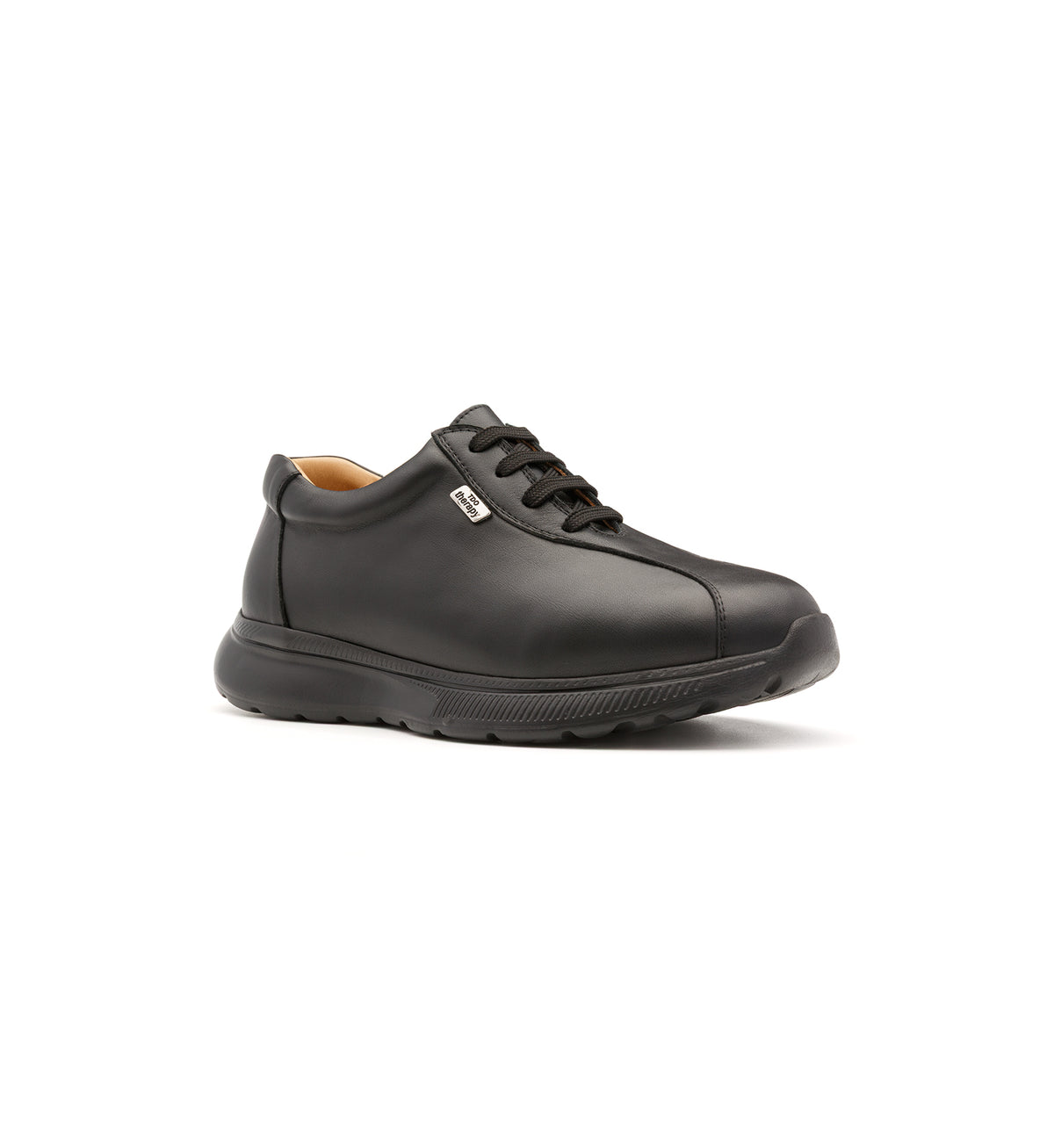 Black 611-UNI lace-up shoe, viewed from the front at an angle.