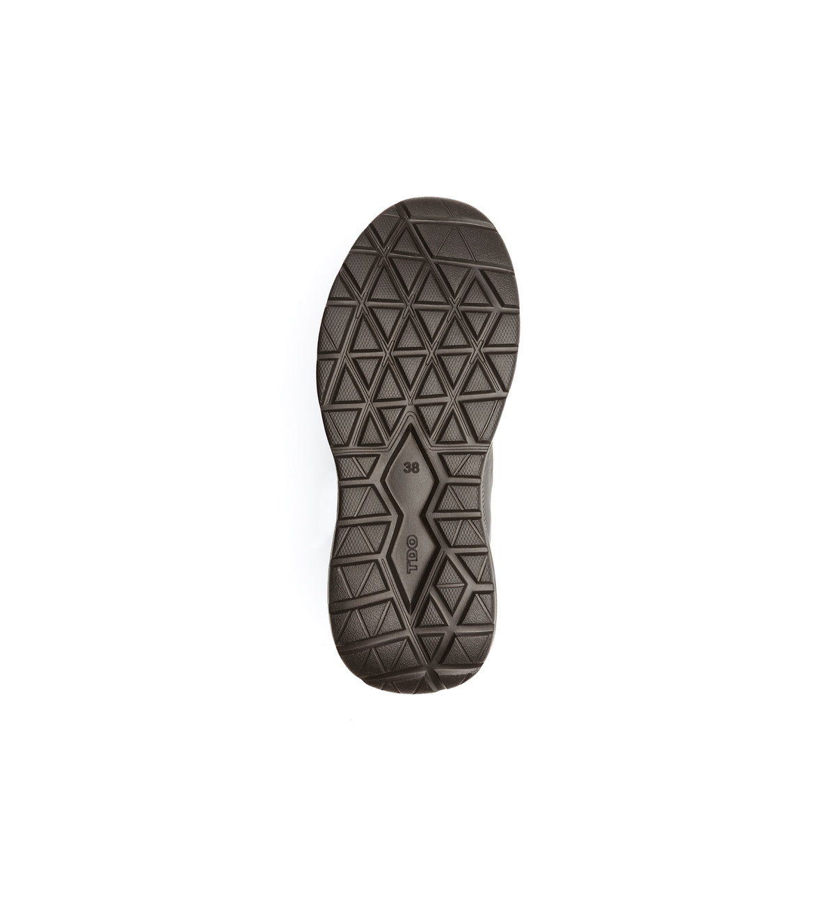 Sole of the brown 611-UNI lace-up shoe, showing the tread.