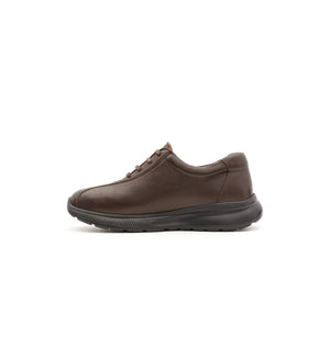Brown 611-UNI lace-up shoe, inner side view.