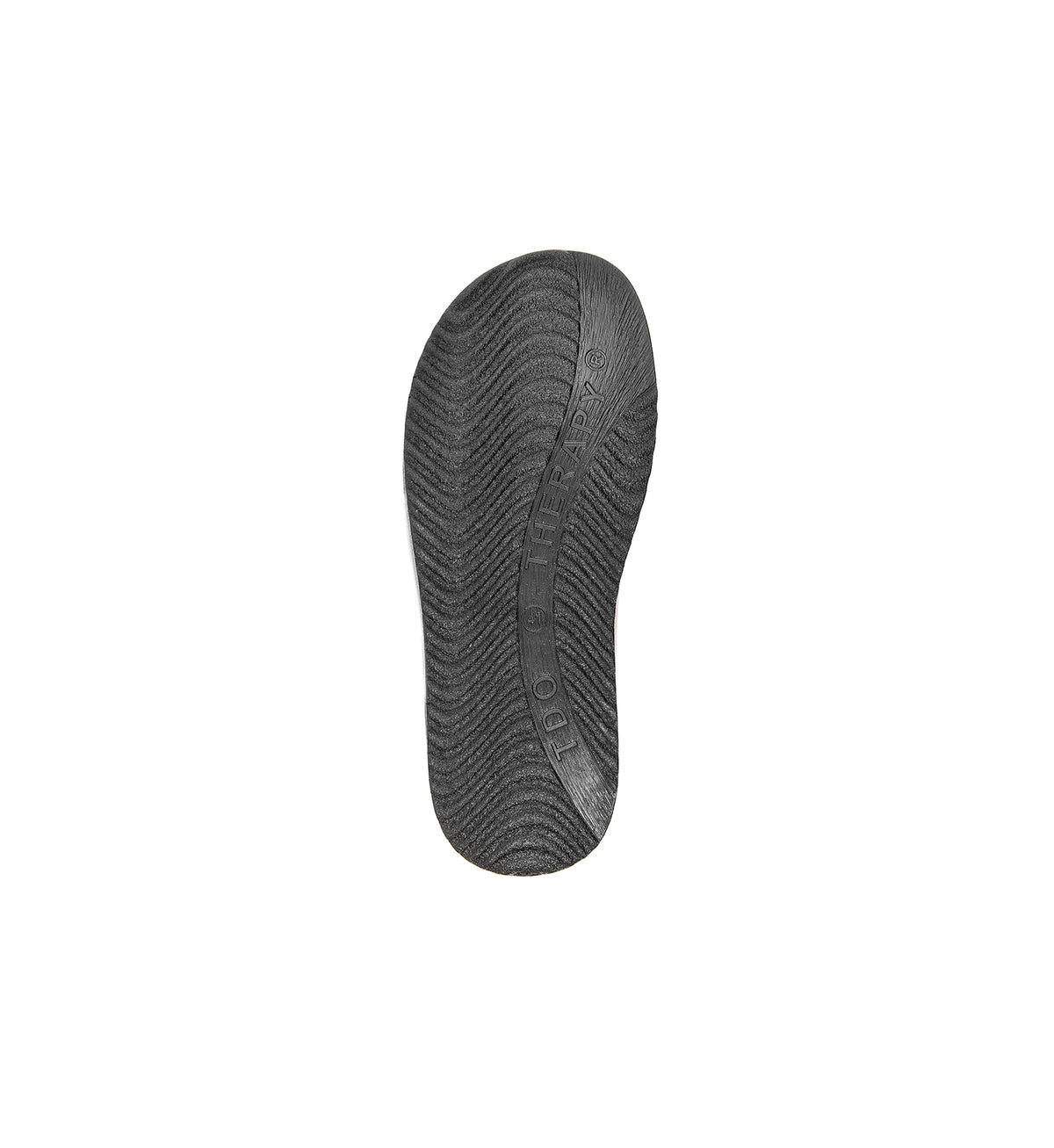 Sole of the black 616-20-UNI lace-up shoe, showing the tread.