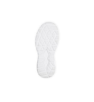 Sole of the grey 802-19-W shoe with two straps and mesh panels, showing the tread.