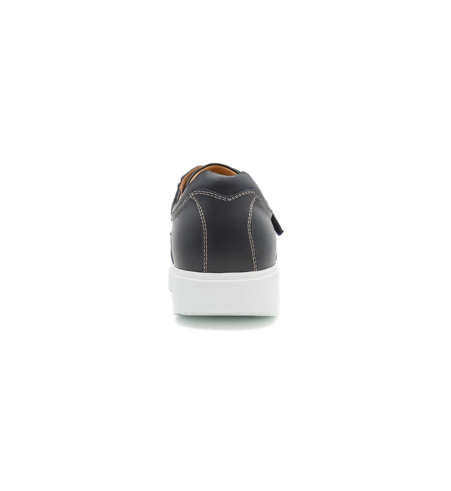 Women's navy shoes with a removable footbed and easy touch fastening.