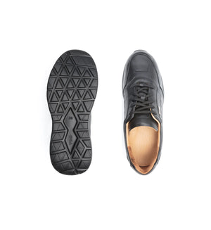 Ergonomic shoes equipped with arch support to aid proper foot alignment.