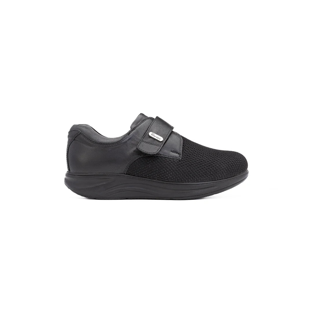 Breathable Mesh & Leather Diabetic Shoes for Women with Arch Support & Cushioning