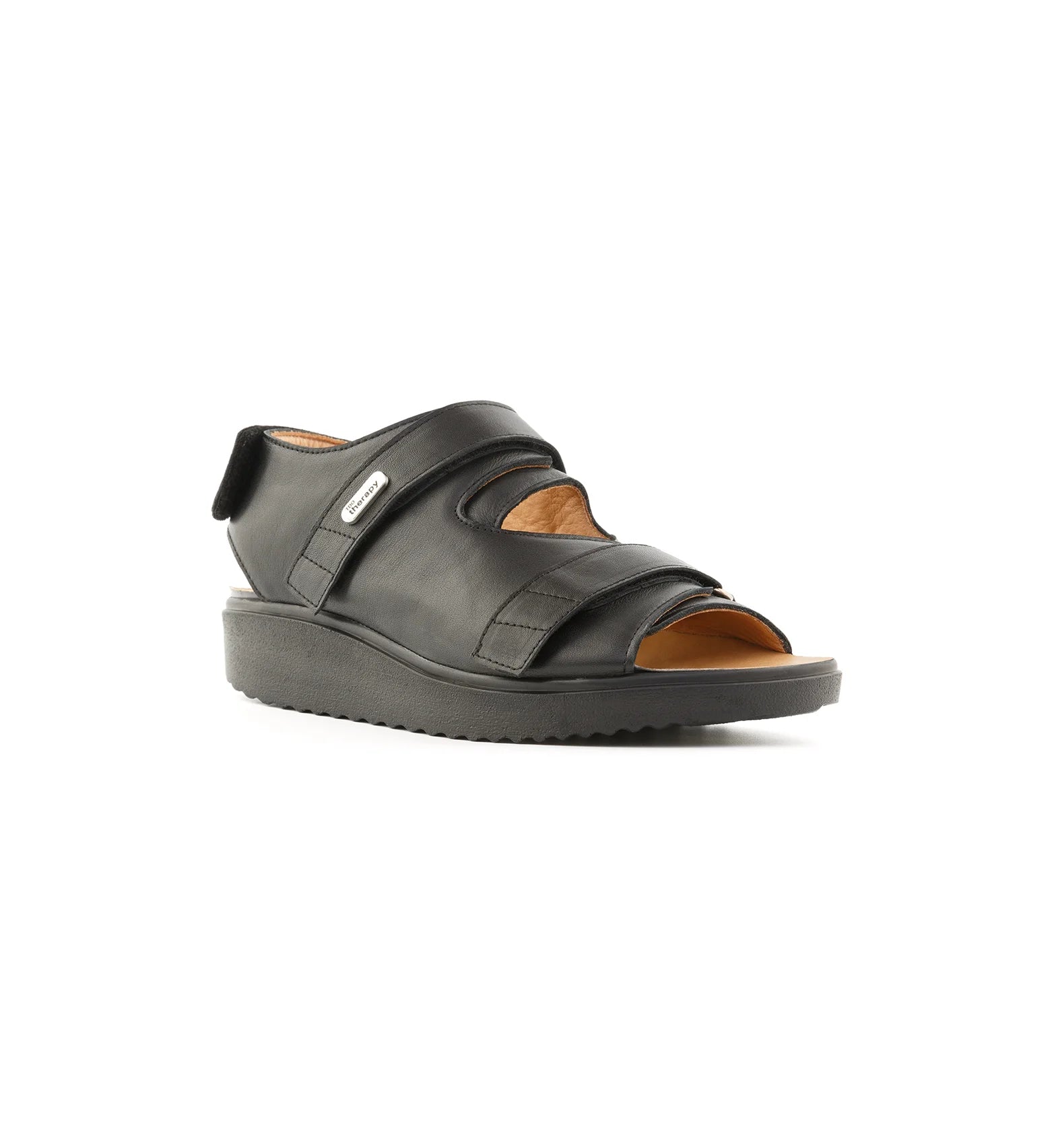 Men’s wide fit orthopedic sandals for post-op recovery with extra-long adjustable straps – Cedar model.