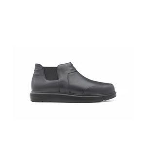 Men’s wide fit orthopedic ankle boots with cushioned sole and elastic side panels – chelsea model.