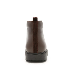 Women’s brown diabetic boots with cushioned ankle support and a secure lace-up design – Forge model.
