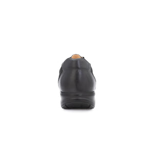 Rear view of Glide men's wide fit shoes featuring a supportive heel counter.