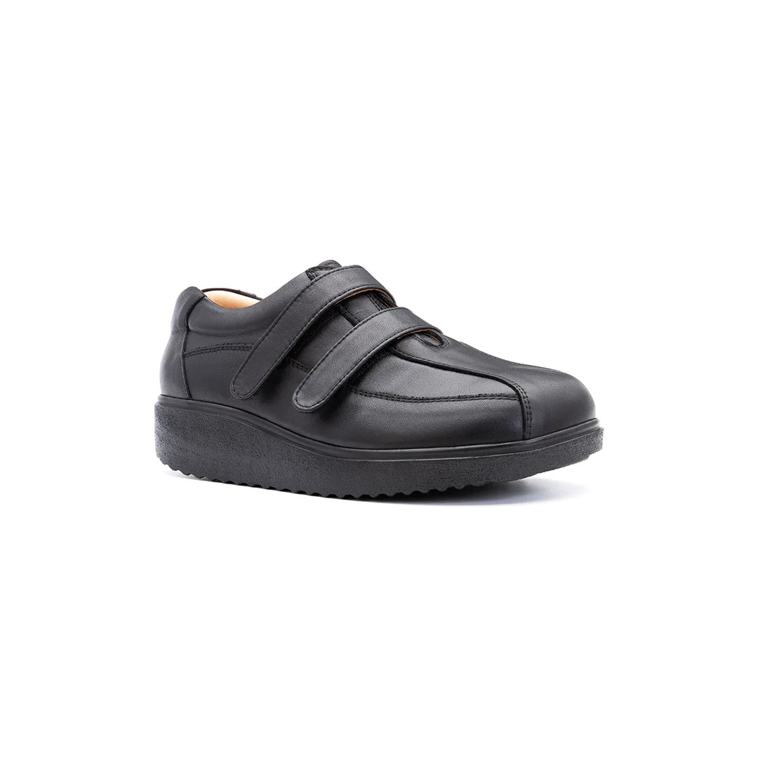 Women’s extra wide fit orthopedic diabetic trainers with double Velcro straps for swollen feet – Marlow model.