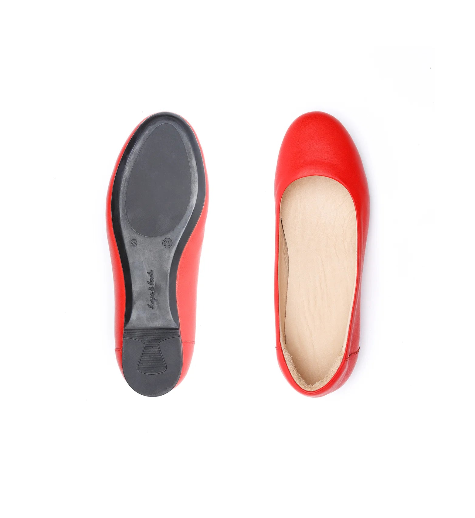 Red orthopedic slip-on shoes for women with wide fit and seamless interior for sensitive feet.