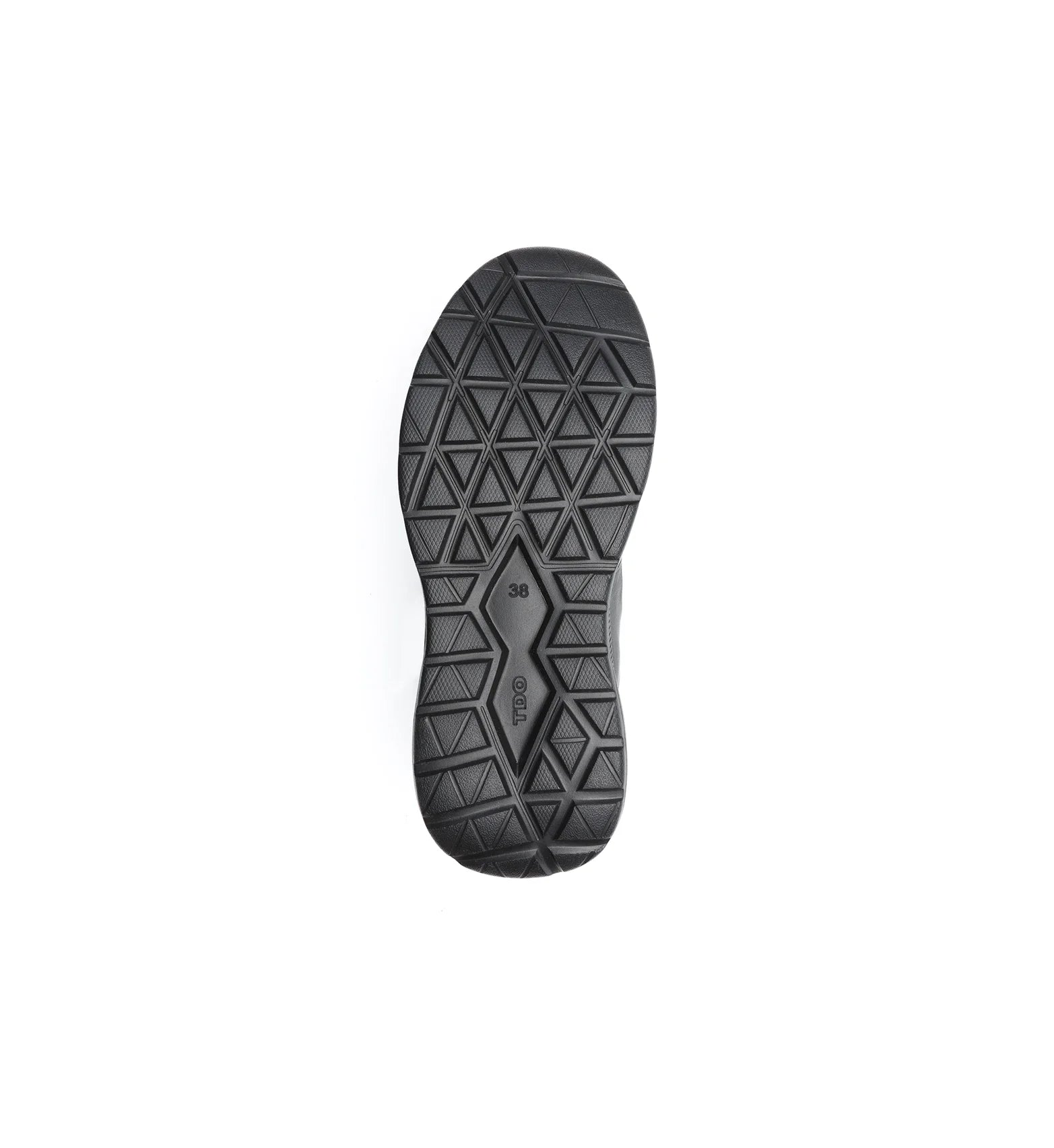Supportive outsole of men’s white wide and deep orthopedic trainer