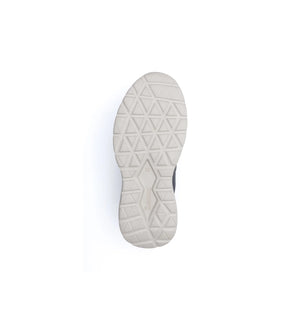 Outsole of men’s orthopaedic diabetic trainer featuring non slip grip pattern for enhanced traction and walking stability