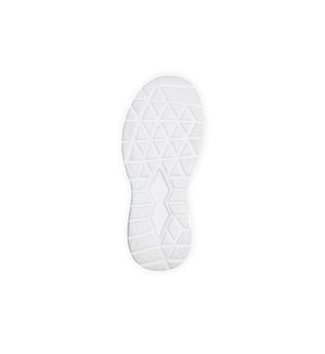 Supportive outsole of men’s black wide and deep orthopedic trainer