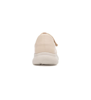 Mira women's beige 4E wide fit shoe – rear view