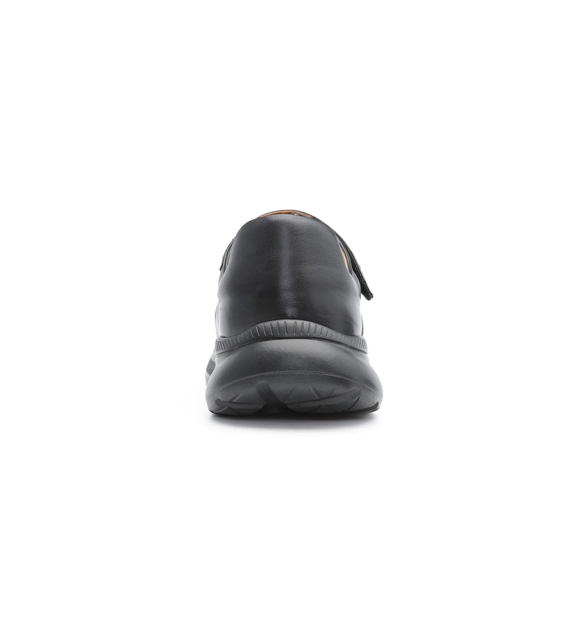 Mira women's black 4E wide fit shoe – rear view
