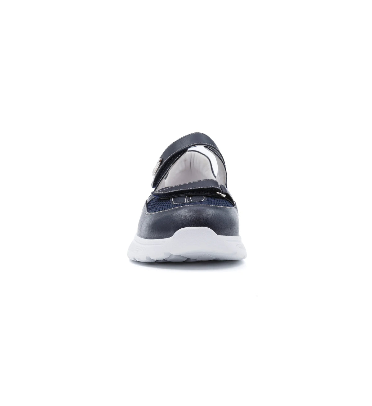 Mira women's navy 4E wide fit shoe – front view