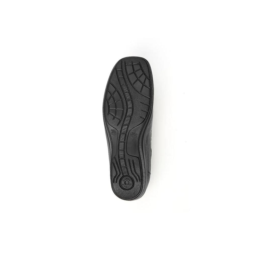 Bottom view of TDO 101-W Women's Diabetic Orthopaedic Shoes, showcasing its durable sole and support.