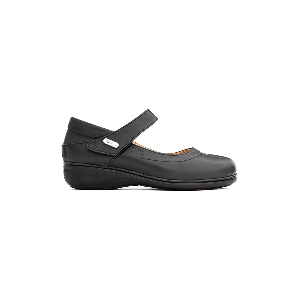 Side view of TDO 803-W Women's Wide Fit Orthopaedic Shoes, showcasing their elegant design and comfort for women