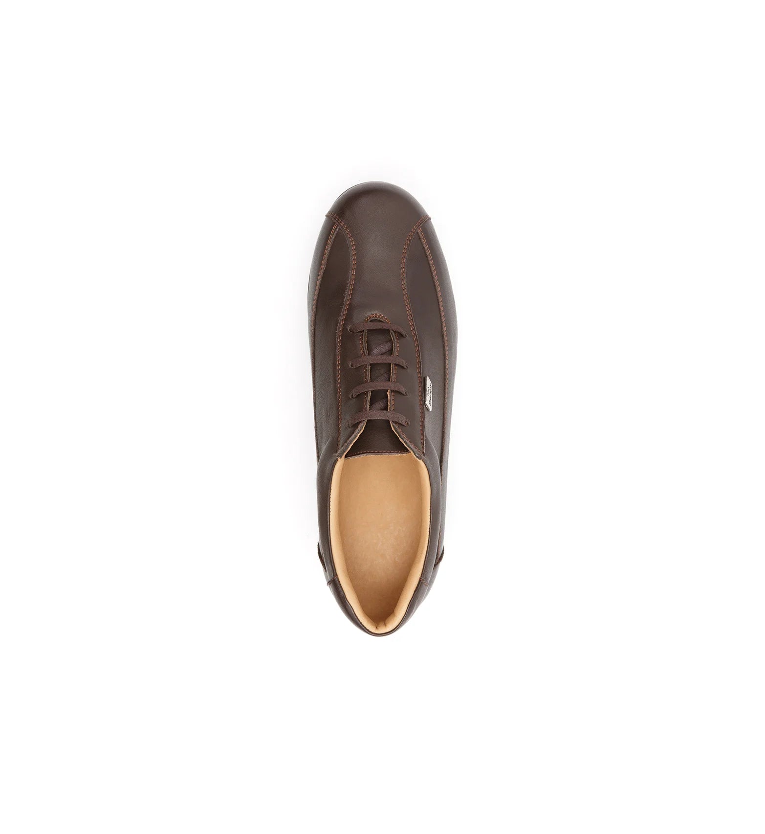 Brown walking shoes for women with a wide toe box and comfortable fit